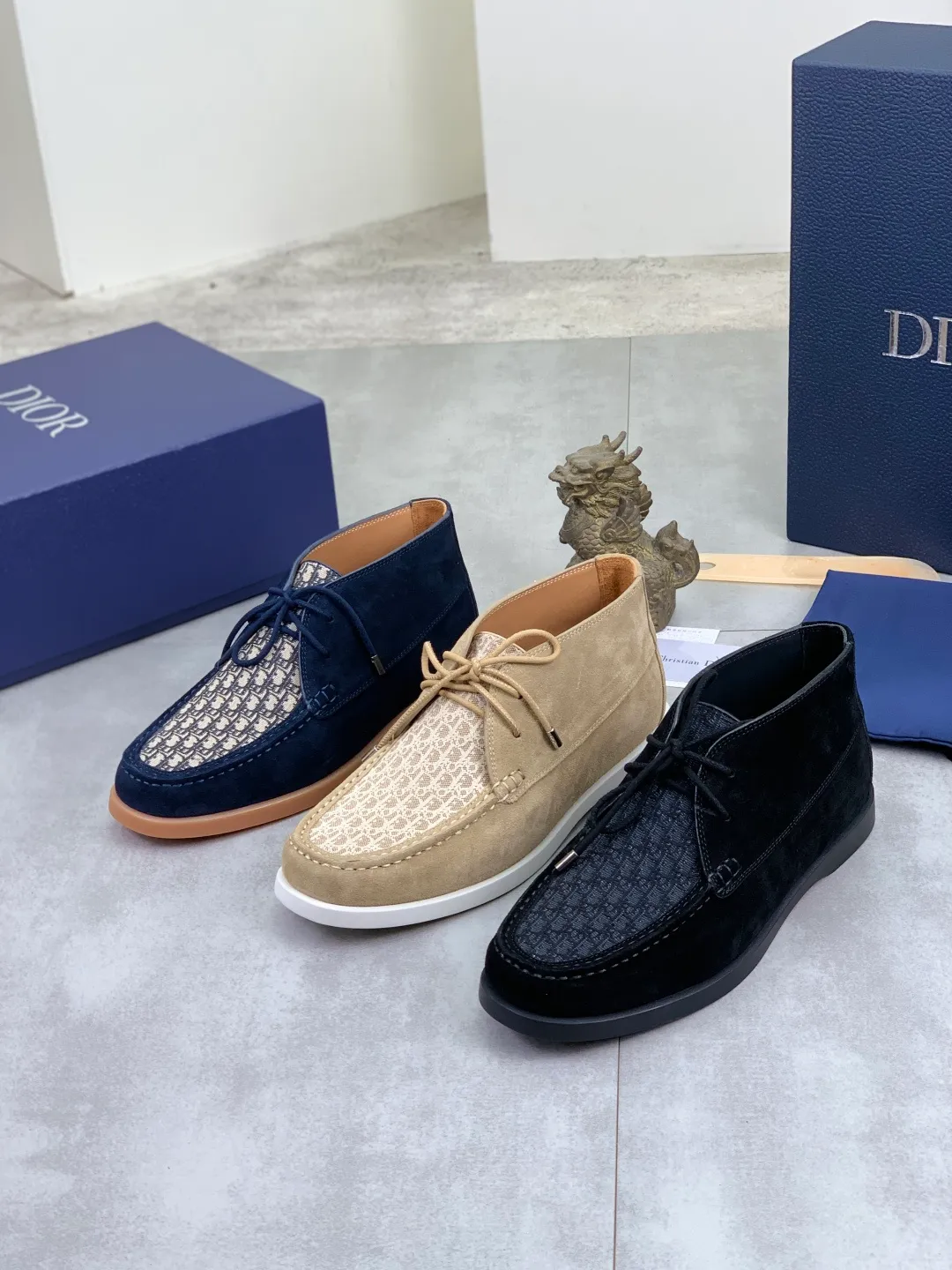 Men's Men's Shoes 💰P580 New Niuli💰High Version 💎💎💎Dior Original! Top Italian purchasing agent! Men's high-top business casual leather shoes, original imported calfskin upper, oiled edges, ultimate texture, gentleman style, imported cowhide lining inside, top-quality original Italian rubber outsole, first-class workmanship, top quality! Size: 39-44 (45 customized)